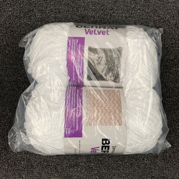 Bernat Other - Lot Of 2 Bernat Velvet Big Ball Yarn White 10.5oz 315yds Each New